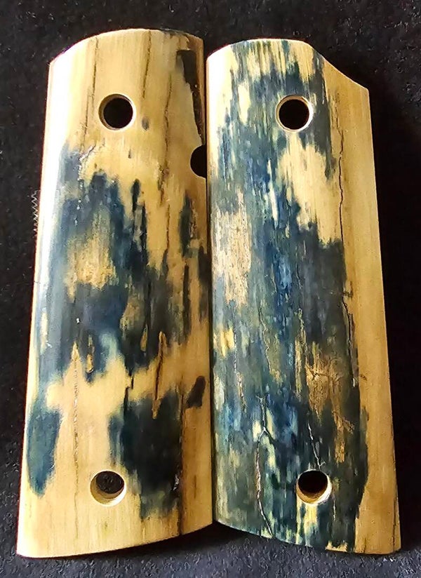 1911 Grips - Siberian Woolly Mammoth tusk- Blue #187