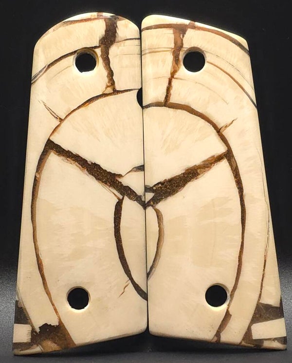 Officer 1911 Grips - Siberian Wooly Mammoth cross cut #297