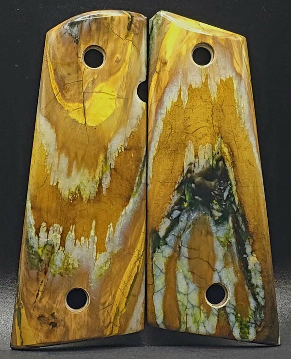 1911 Grips Yellow Pear Wolly Mammoth Molar- #268