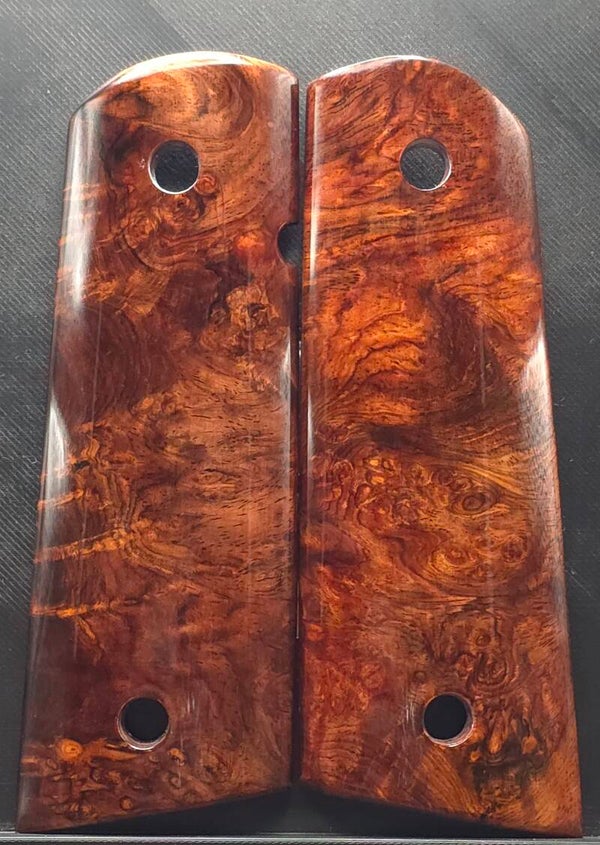 1911 Wood Grips Honduran Rosewood Burl- #357