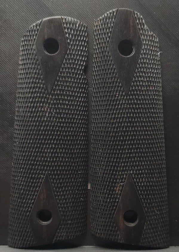 1911 Grips - Buffalo Horn Hand Checkered Double Diamonds - #558