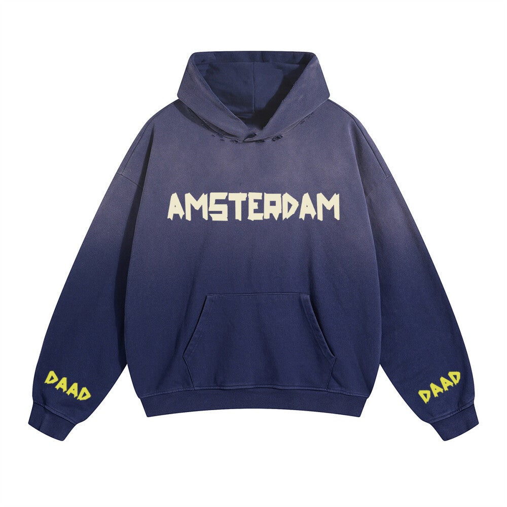 DAAD Unisex Tape Logo Hoodie Blue