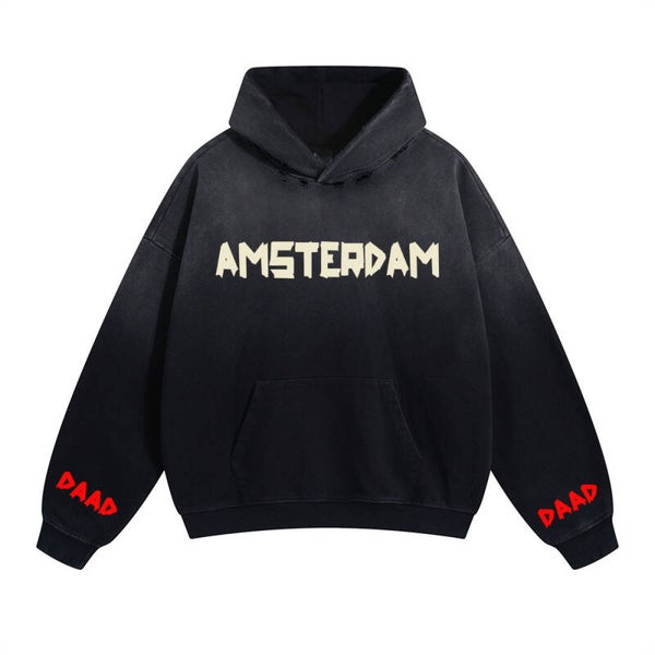 DAAD Unisex Tape Logo Hoodie Black