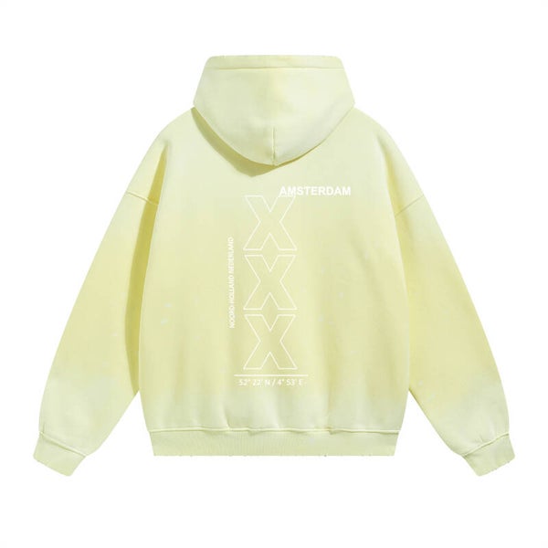 DAAD Unisex Coordinates Paint Hoodie Yellow