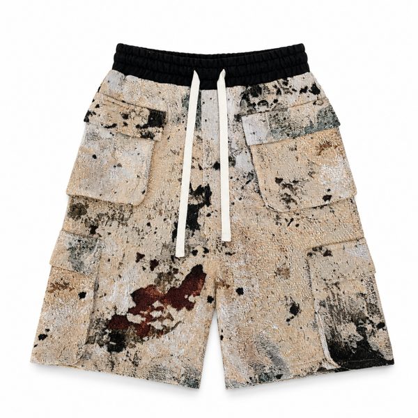 DAAD Unisex Cargo Long Shorts Paint