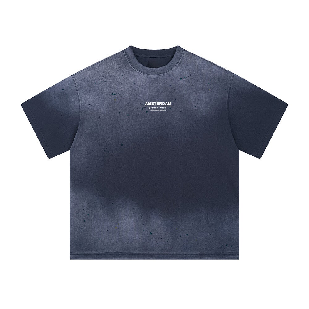 DAAD Unisex Coordinates Paint Tee Blue