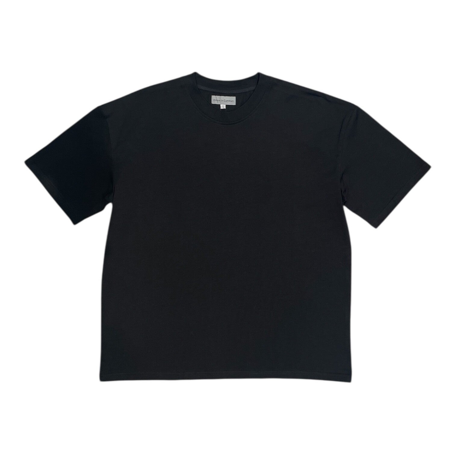 Almost In Common Unisex Heavyweight Oversized Tee Full Black