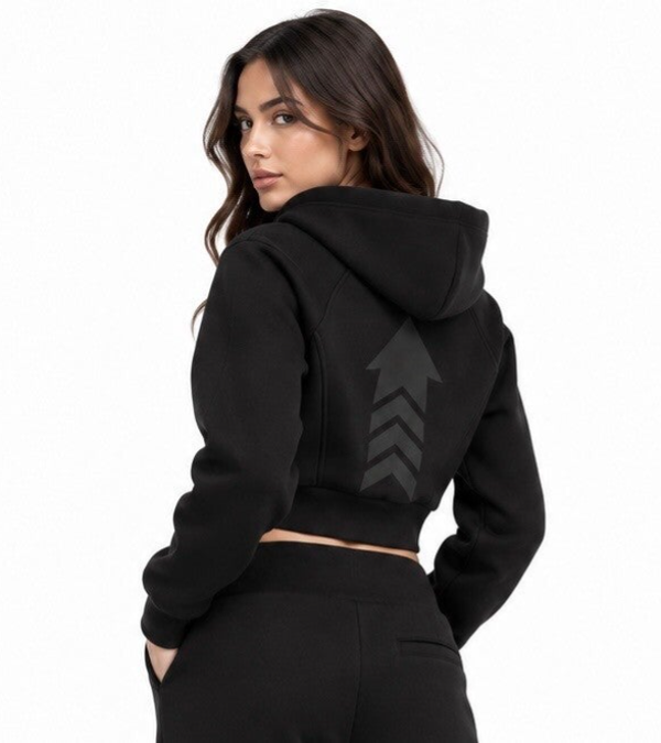 DAAD Women Arrow Zipper Hoodie Black