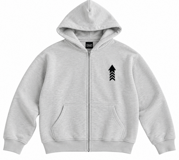 DAAD Unisex Helmet Zipper Hoodie Grey