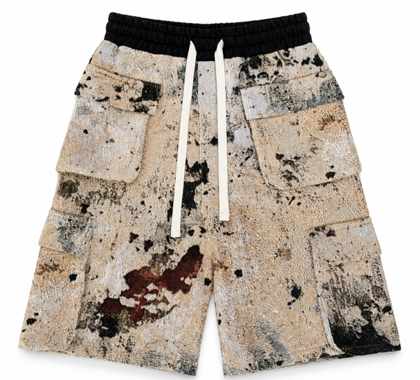 DAAD Unisex Cargo Long Shorts Paint