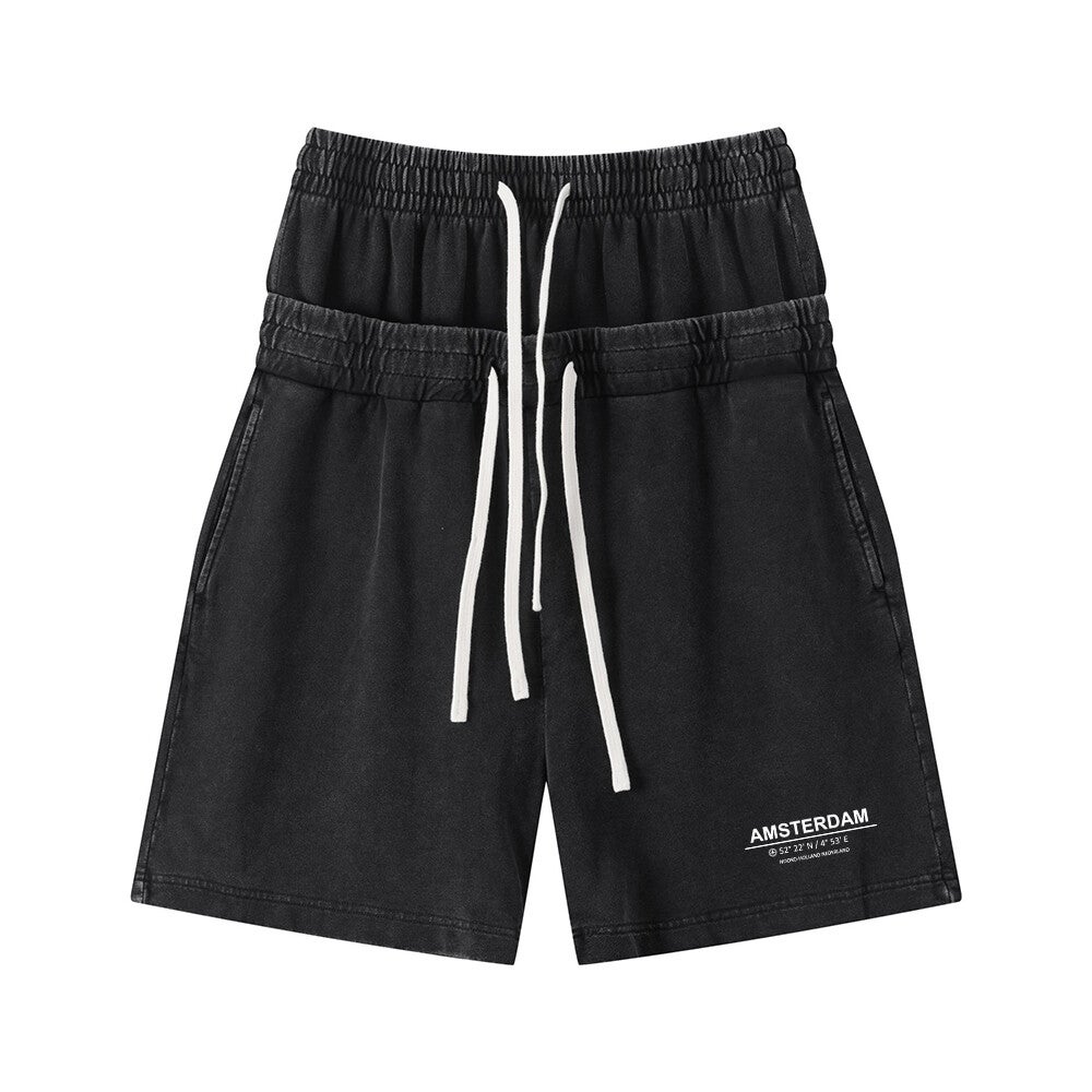 DAAD Unisex Double Shorts Coordinates Black Washed