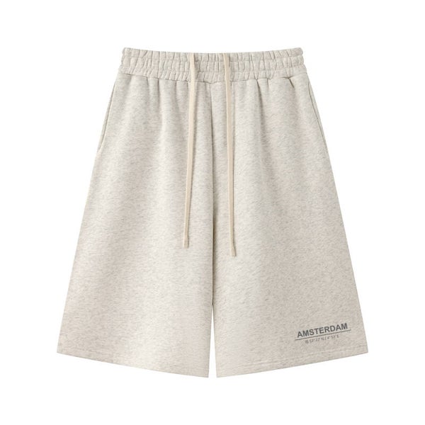 DAAD Unisex Long Shorts Partial Coordinates Oat Grey