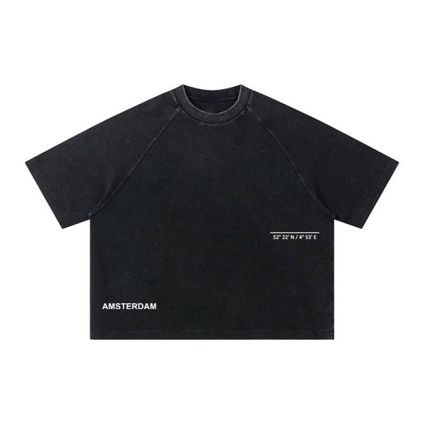 DAAD Unisex Waffle Tee Black