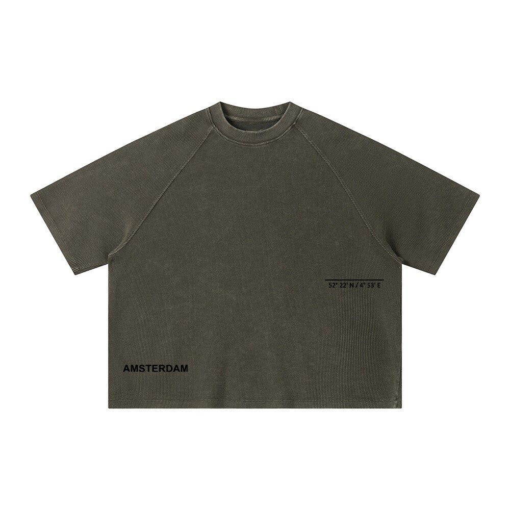 DAAD Unisex Waffle Tee Dark Green