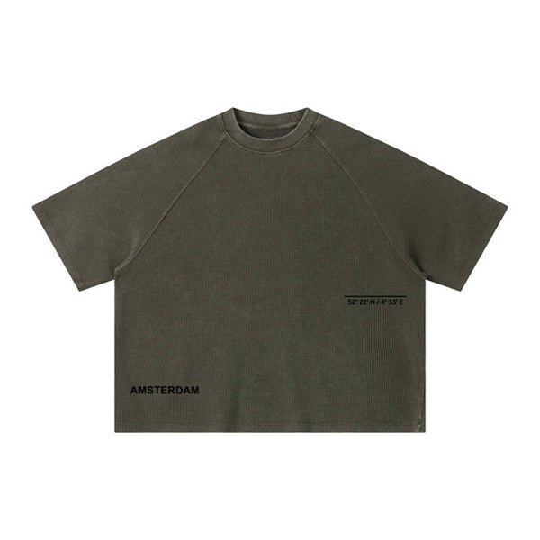 DAAD Unisex Waffle Tee Dark Green