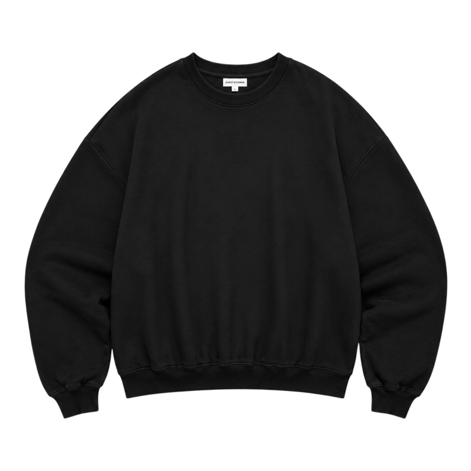 Almost In Common Unisex Crewneck Full Black