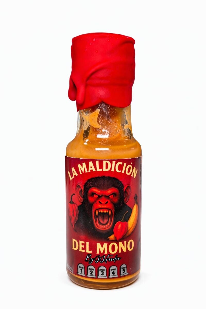 🐒 La Maldición del Mono – Salsa Picante con Plátano, Habanero y Carolina Reaper