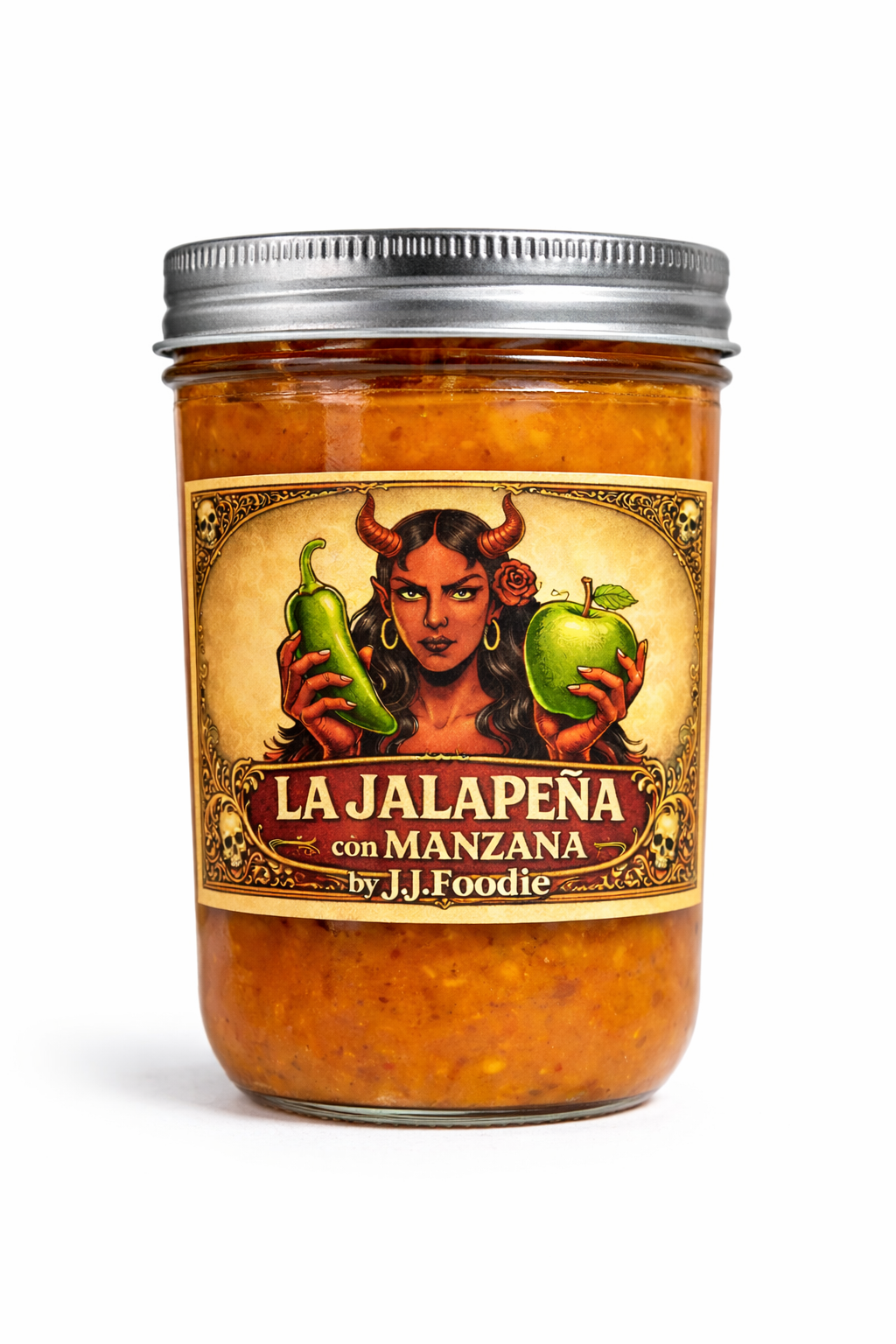 Salsa Picante de Jalapeño con Manzana 200 ml | Dulce y Picante Artesana | J.J.Foodie