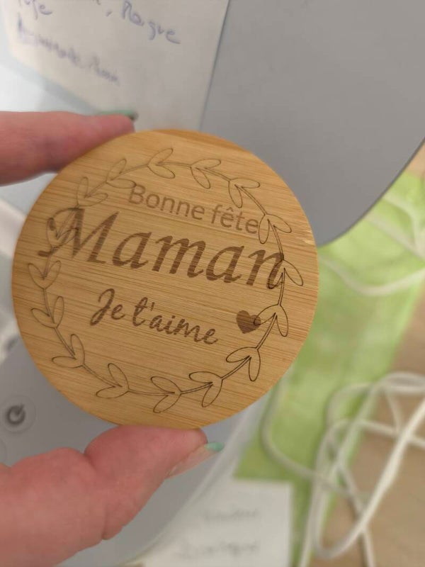 Miroir en Bambou personnalisé