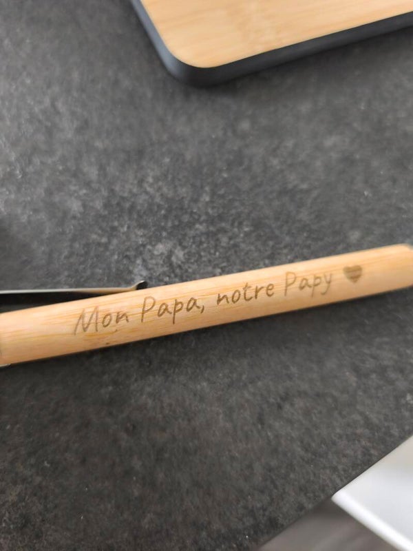 Stylo en Bambou gravé