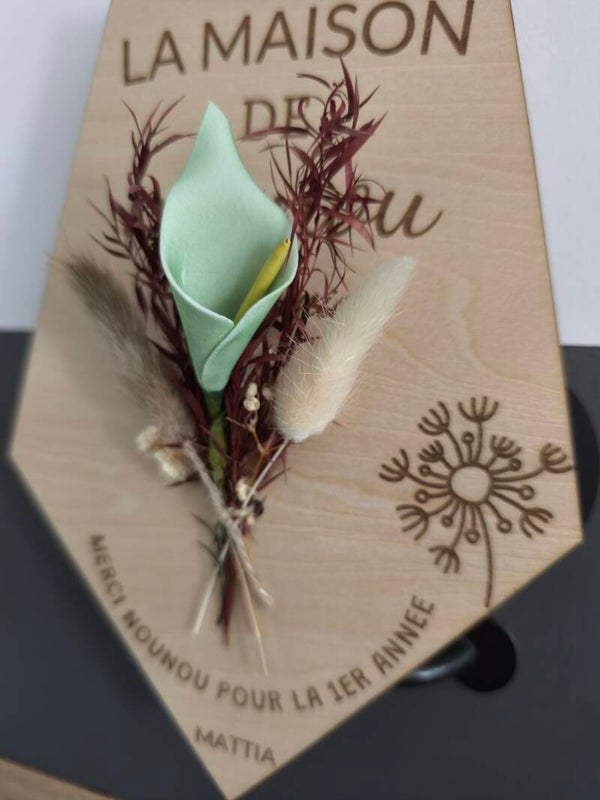 Panneau à suspendre en bois fleuri ou non