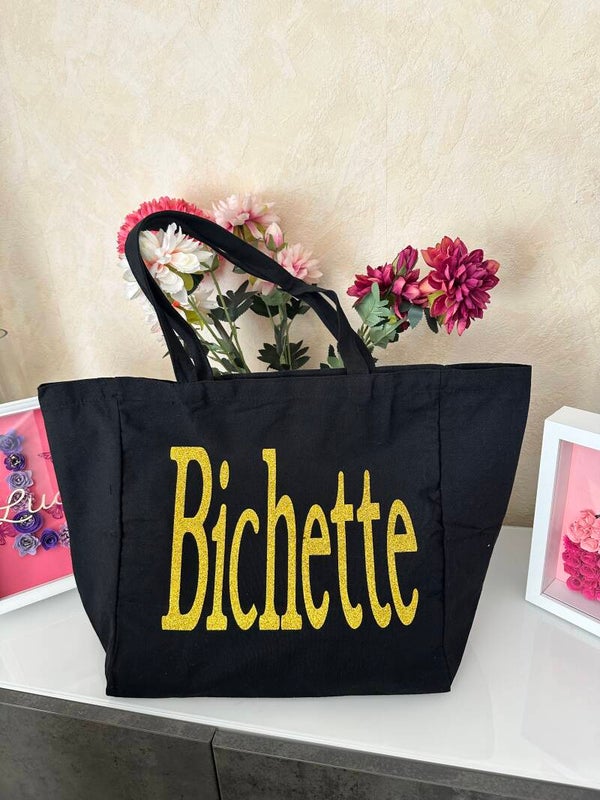 Sac Cabas Noir "Bichette"