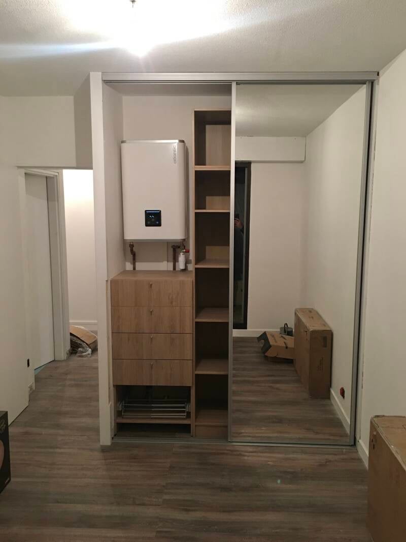 porte dressing sur mesure miroir 