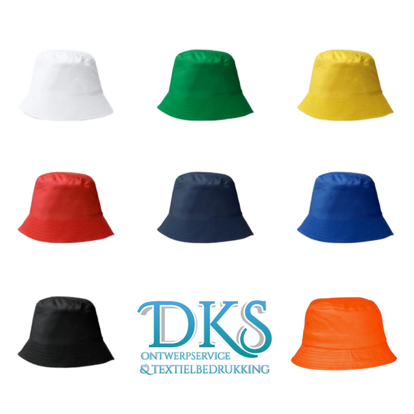 50x Bucket hat bedrukt met tekst