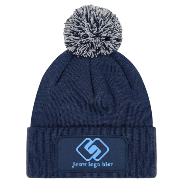 Beechfield beanie pompon bedrukt met logo