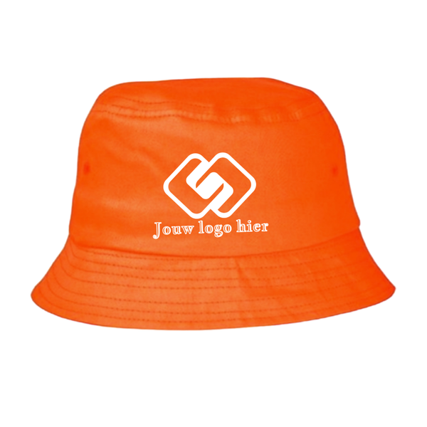 oranje buckethat met logo