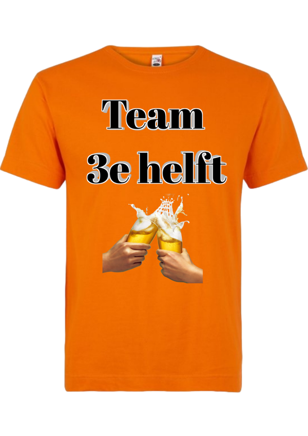 Oranje T-shirt team 3e helft