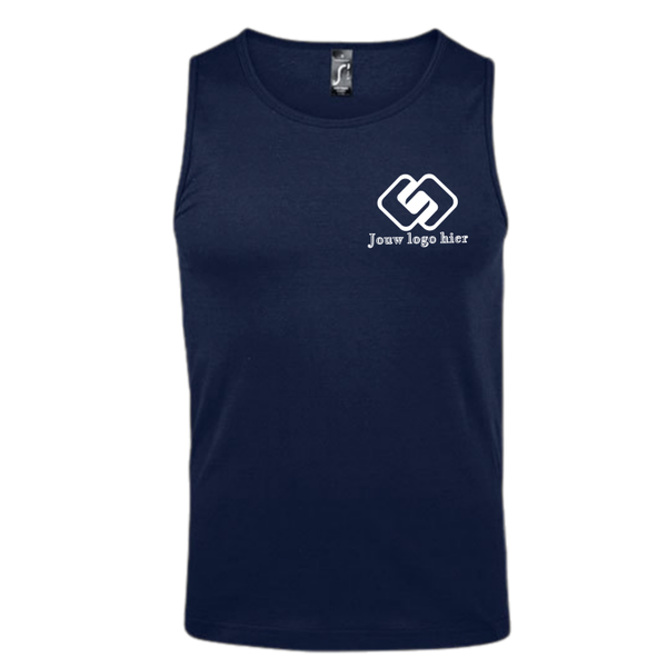 Tanktop bedrukt met borstlogo