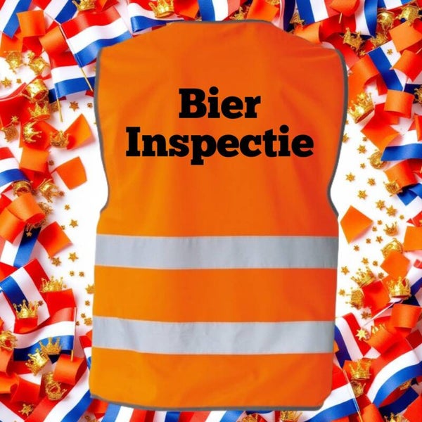 Veiligheids hesje bier inspectie