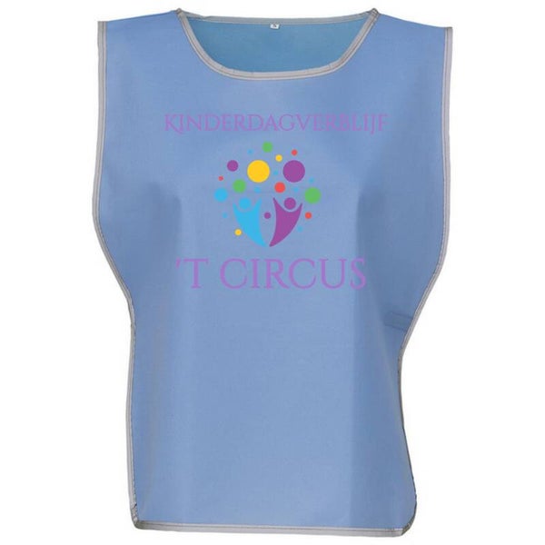 Hesje met reflecterende rand bedrukt met groot logo