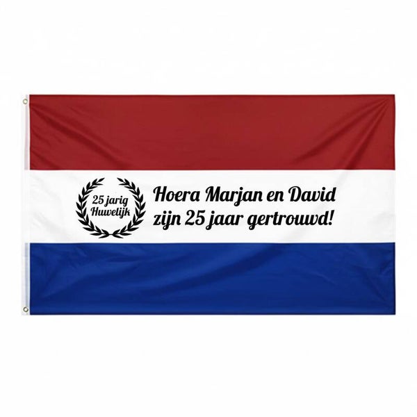 Nederlandse gepersonaliseerde jubileum vlag