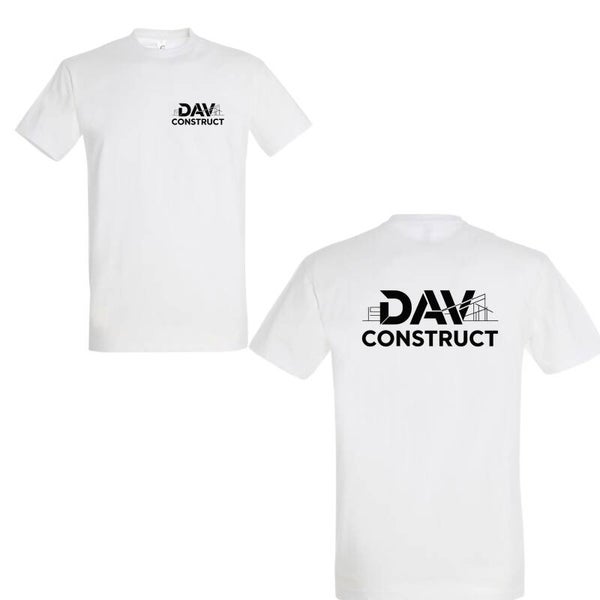 Bedrijfskleding DAV Construction printed with logo