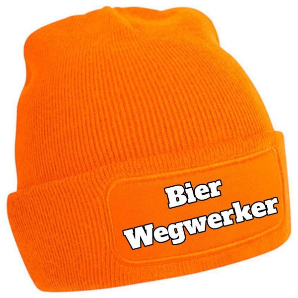 Oranje Bier wegwerker beanie