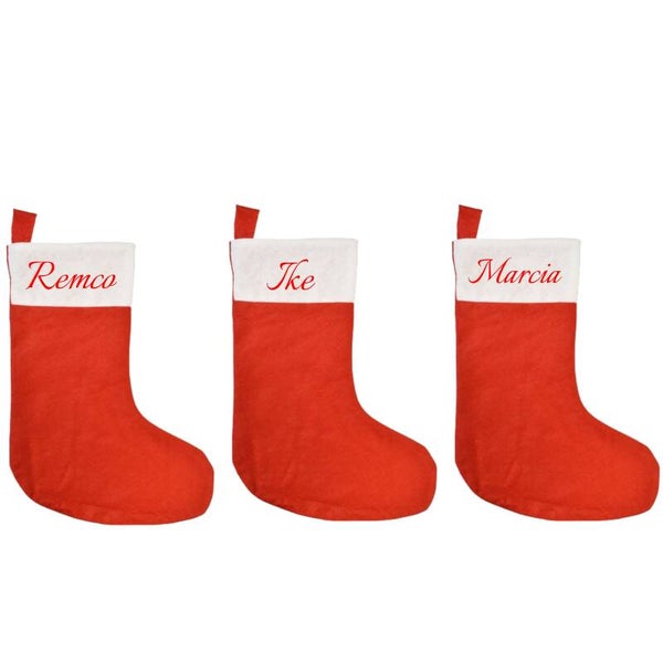 3x gepersonaliseerde Kerstsok