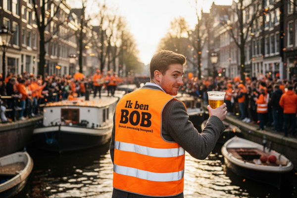 Koningsdag hesje BOB ( Bewust Overmatig Bezopen)