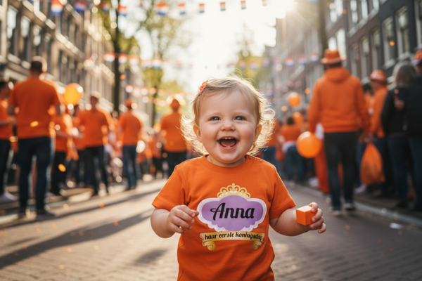 gepersonaliseerd baby shirt haar eerste koningsdag