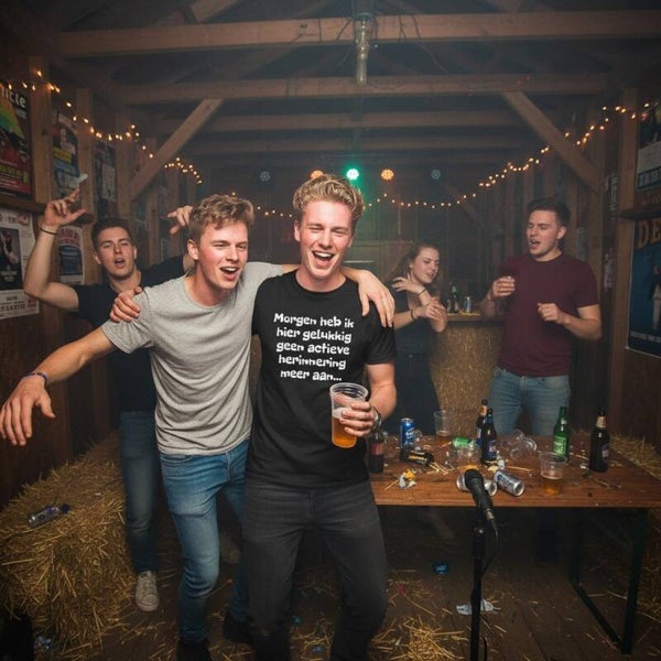 T-shirt Morgen heb ik hier gelukkig geen herinnering meer aan