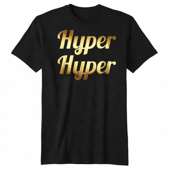 1x T-shirt met Tekst bedrukt in goud look folie maat 4XL