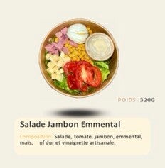SALADE JAMBON EMMENTAL 320G