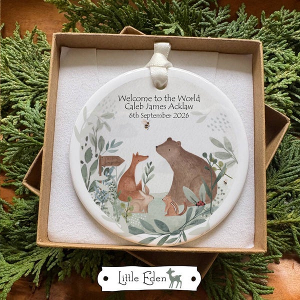 Personalised Ceramic Keepsake - Woodland Gathering