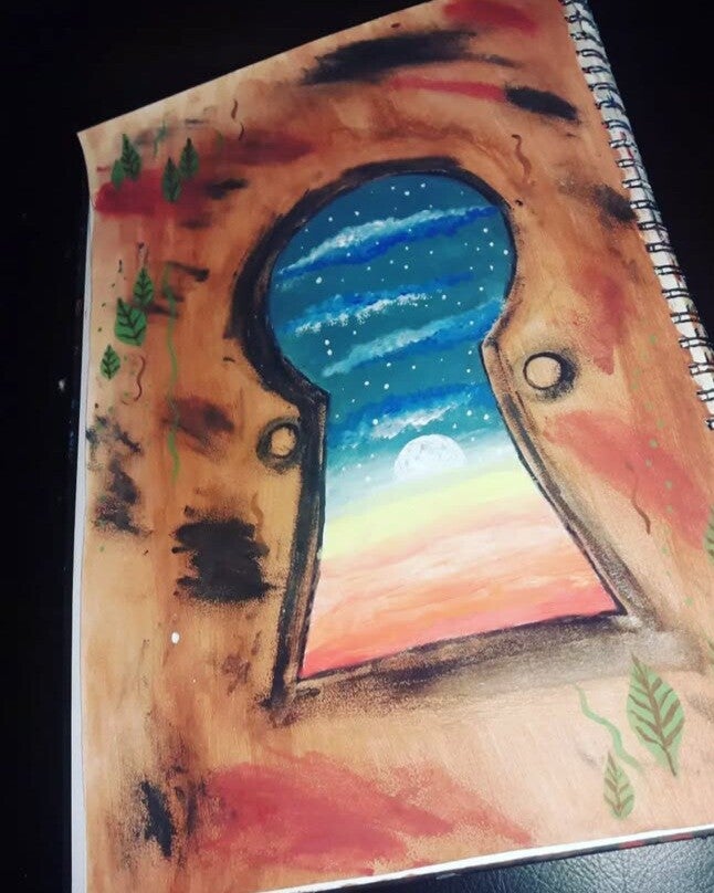 Open lock Acrylic Painting