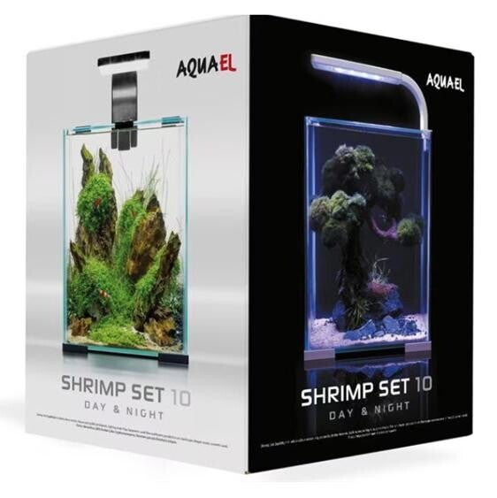 AquaEL shrimp set day & night 10 zwart of wit  20 x 20 x 25 cm
