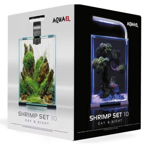AquaEL shrimp set day & night 10 zwart of wit  20 x 20 x 25 cm
