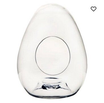 Stijlvol glazen ei met opening – D28 x H37 cm | Terrarium mini wereld