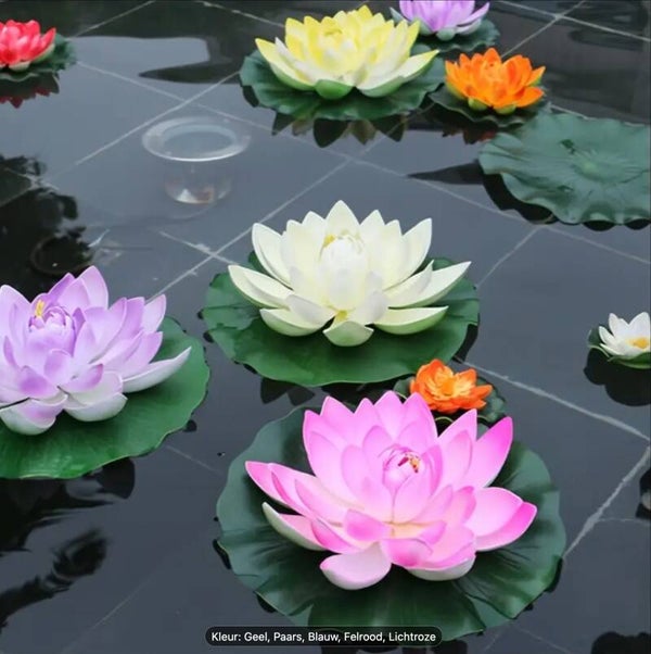 Decoratie Lotus vijver bloem 10 cm diverse kleuren