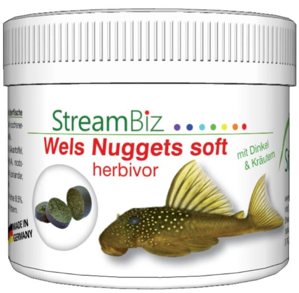 StreamBiz Meerval Nuggets zacht herbivoor 90 - 250 gram- Plantaardige voeding